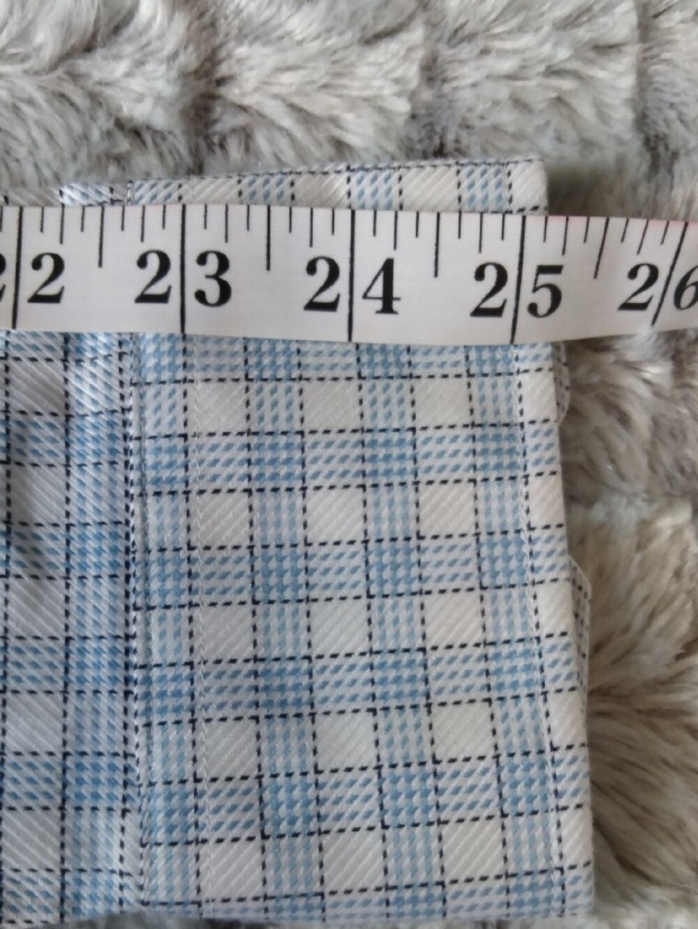 Johnston & Murphy Blue and White Checked Dress Shirt - Picture 8 of 13